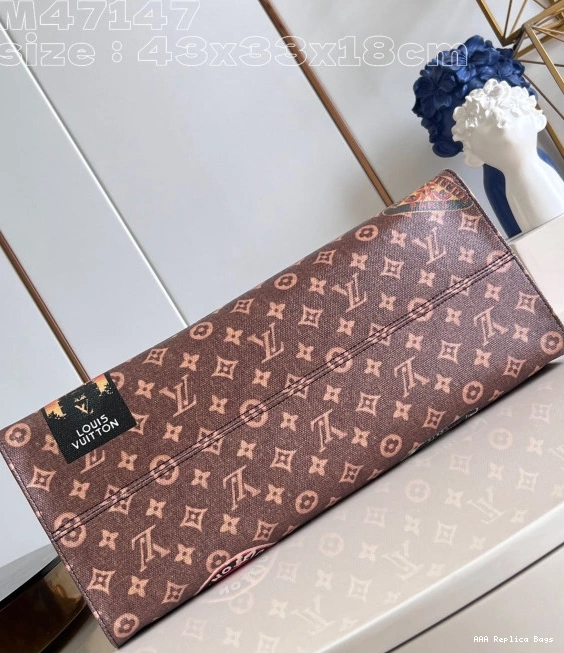 Aaa replica bags Voyage VUITTON LOUIS TOTE ONTHEGO BAG-43*33*18.5cm 0804